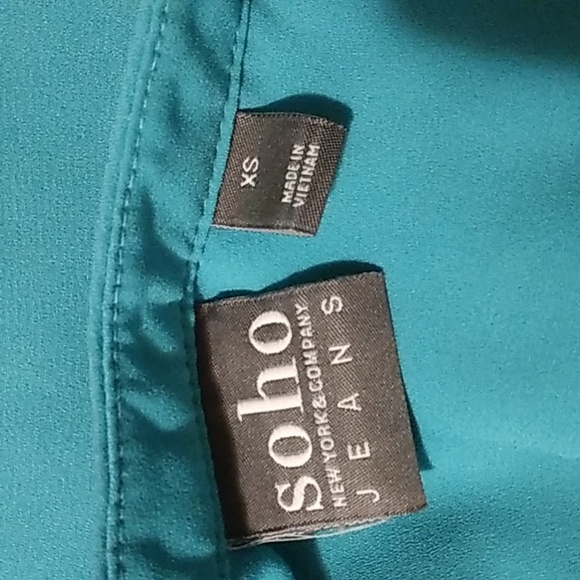 Soho Jeans brand ladies sleeveless button down shirt top size XS semi-sheer. T2 - Picture 9 of 9